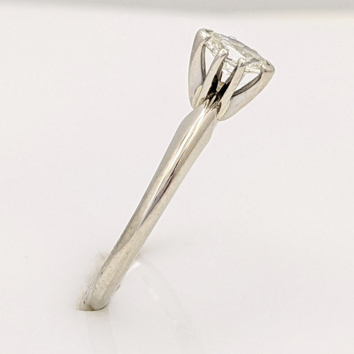 14K WHITE .22 CARAT TOTAL SI2 L DIAMOND MARQUISE ESTATE SOLITAIRE RING 1.7 GRAMS