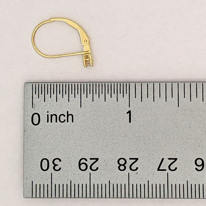 14K .06 CARAT TOTAL WEIGHT I2 I DIAMOND ROUND (2) ESTATE LEVERBACK EARRINGS 0.9 GRAMS