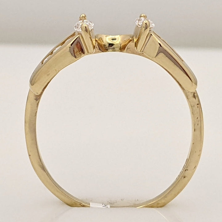 14K .30 CARAT TOTAL WEIGHT SI2 G DIAMOND MARQUISE (2) ROUND (6) ESTATE WRAP 2.0 GRAMS