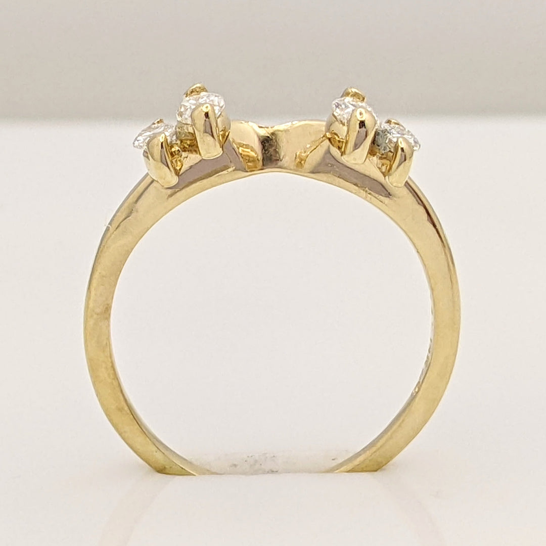 14K .34 CARAT TOTAL WEIGHT I1 I DIAMOND MARQUISE (4) ESTATE WRAP 2.1 GRAMS