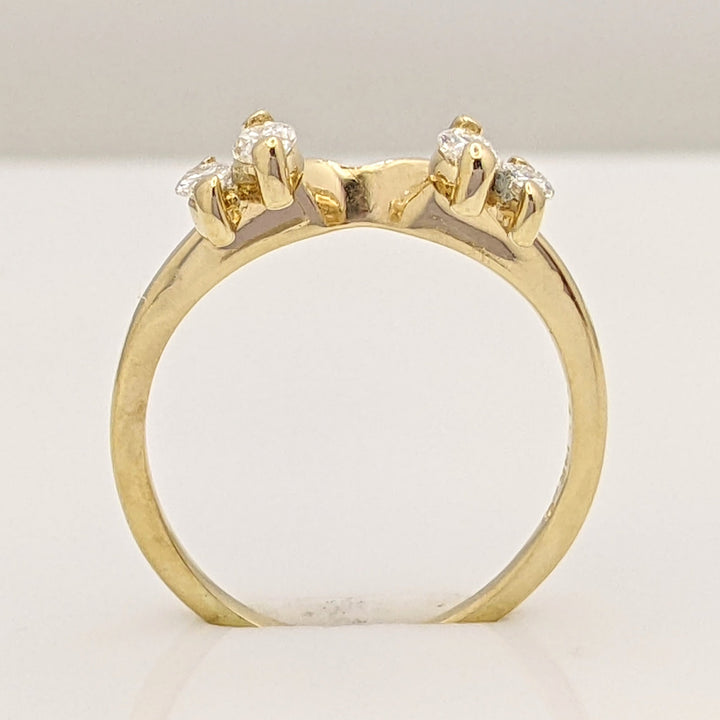 14K .34 CARAT TOTAL WEIGHT I1 I DIAMOND MARQUISE (4) ESTATE WRAP 2.1 GRAMS