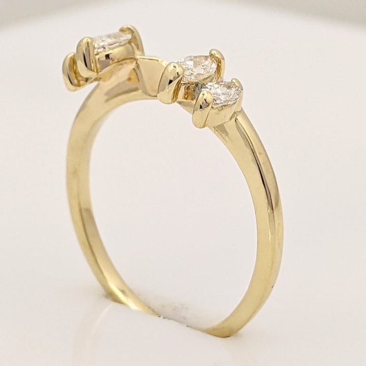 14K .34 CARAT TOTAL WEIGHT I1 I DIAMOND MARQUISE (4) ESTATE WRAP 2.1 GRAMS