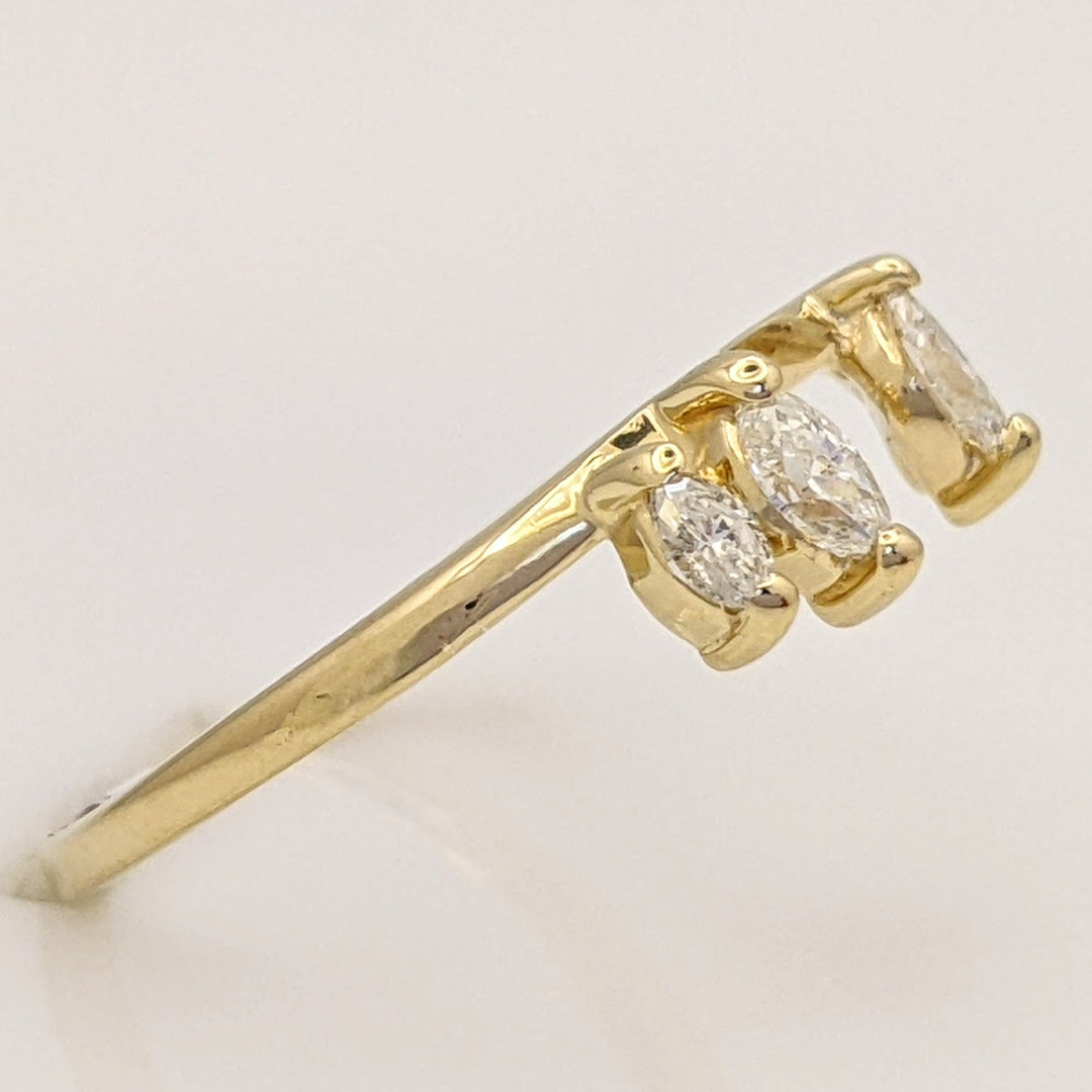 14K .34 CARAT TOTAL WEIGHT I1 I DIAMOND MARQUISE (4) ESTATE WRAP 2.1 GRAMS