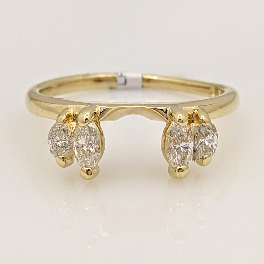 14K .34 CARAT TOTAL WEIGHT I1 I DIAMOND MARQUISE (4) ESTATE WRAP 2.1 GRAMS