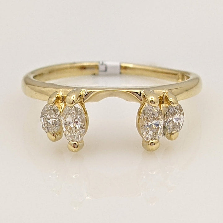 14K .34 CARAT TOTAL WEIGHT I1 I DIAMOND MARQUISE (4) ESTATE WRAP 2.1 GRAMS
