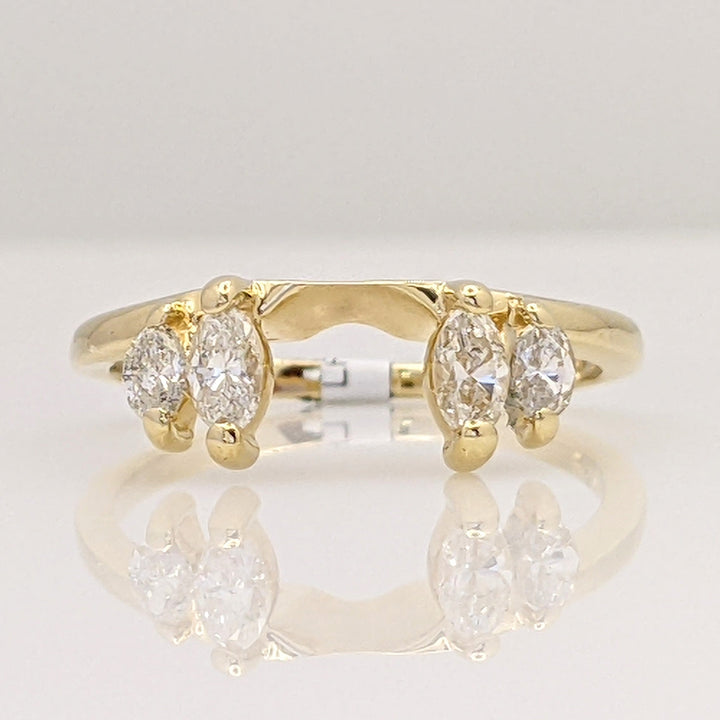 14K .34 CARAT TOTAL WEIGHT I1 I DIAMOND MARQUISE (4) ESTATE WRAP 2.1 GRAMS