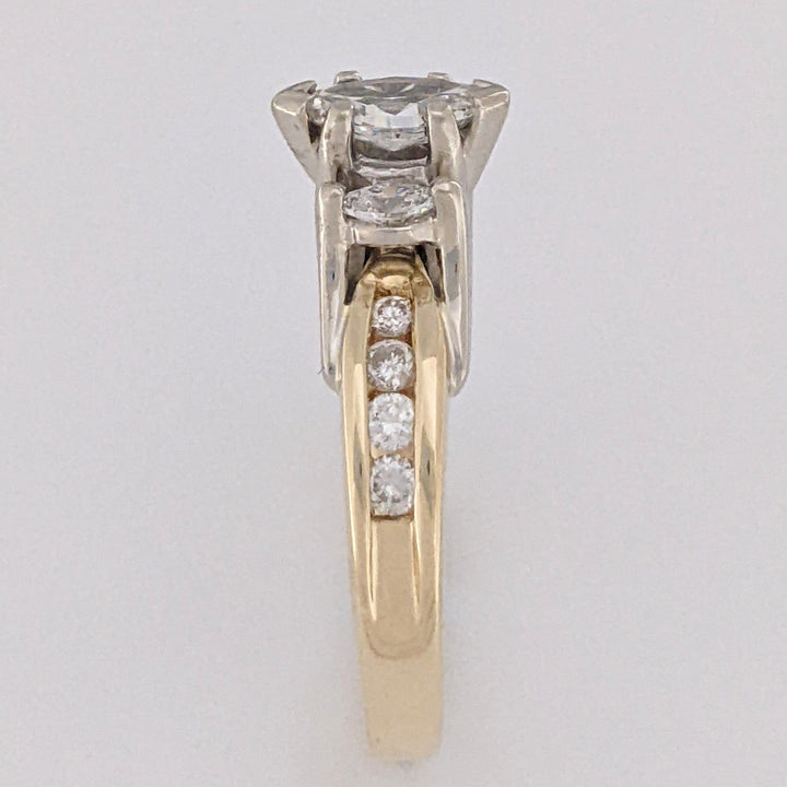 14K .65 CARAT TOTAL WEIGHT SI1 H DIAMOND MARQUISE (3) ROUND (8) ESTATE RING 4.3 GRAMS