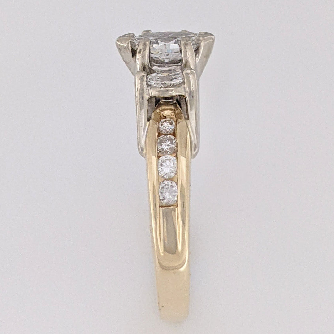 14K .65 CARAT TOTAL WEIGHT SI1 H DIAMOND MARQUISE (3) ROUND (8) ESTATE RING 4.3 GRAMS
