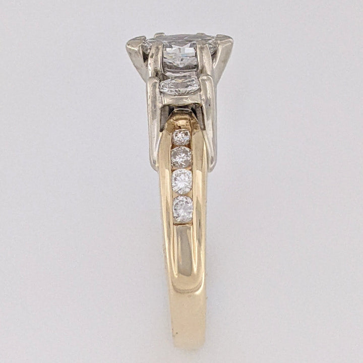 14K .65 CARAT TOTAL WEIGHT SI1 H DIAMOND MARQUISE (3) ROUND (8) ESTATE RING 4.3 GRAMS
