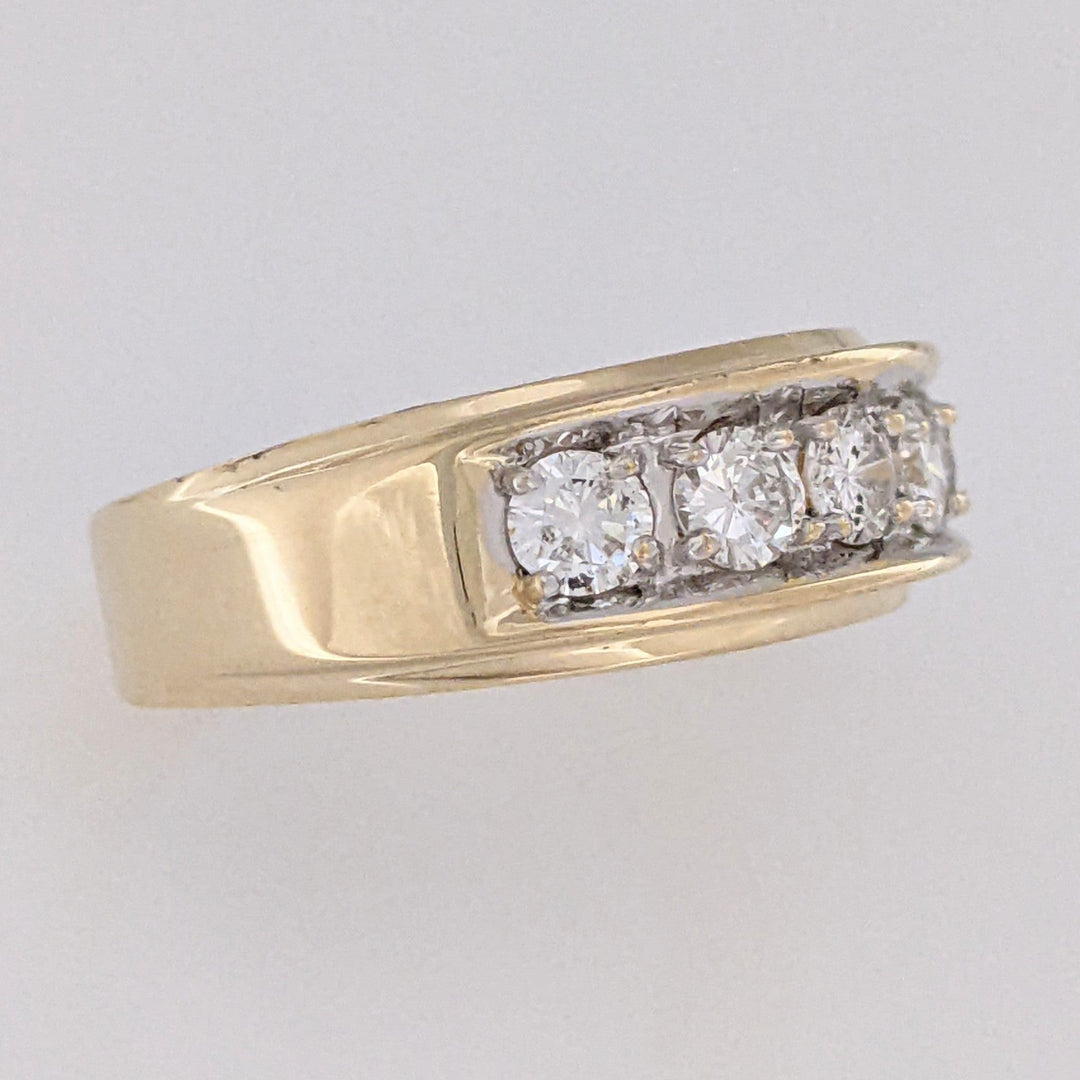 14K .95 CARAT TOTAL WEIGHT I1 H DIAMOND ROUND (5) ESTATE BAND 9.6 GRAMS