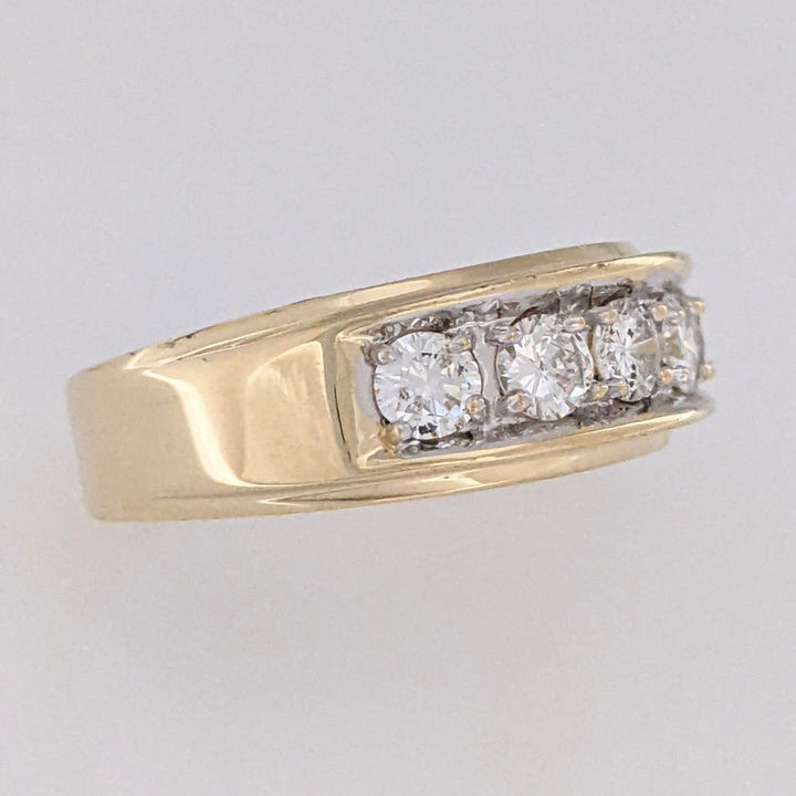 14K .95 CARAT TOTAL WEIGHT I1 H DIAMOND ROUND (5) ESTATE BAND 9.6 GRAMS