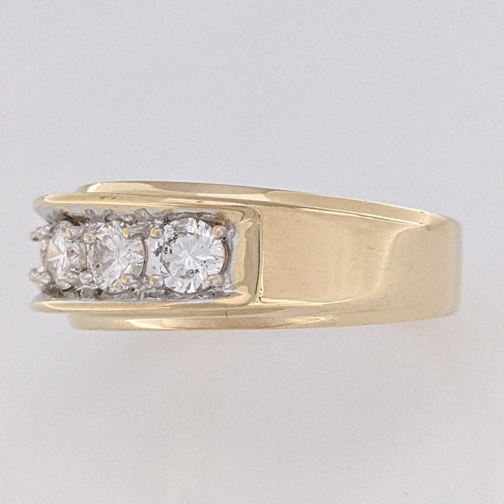 14K .95 CARAT TOTAL WEIGHT I1 H DIAMOND ROUND (5) ESTATE BAND 9.6 GRAMS