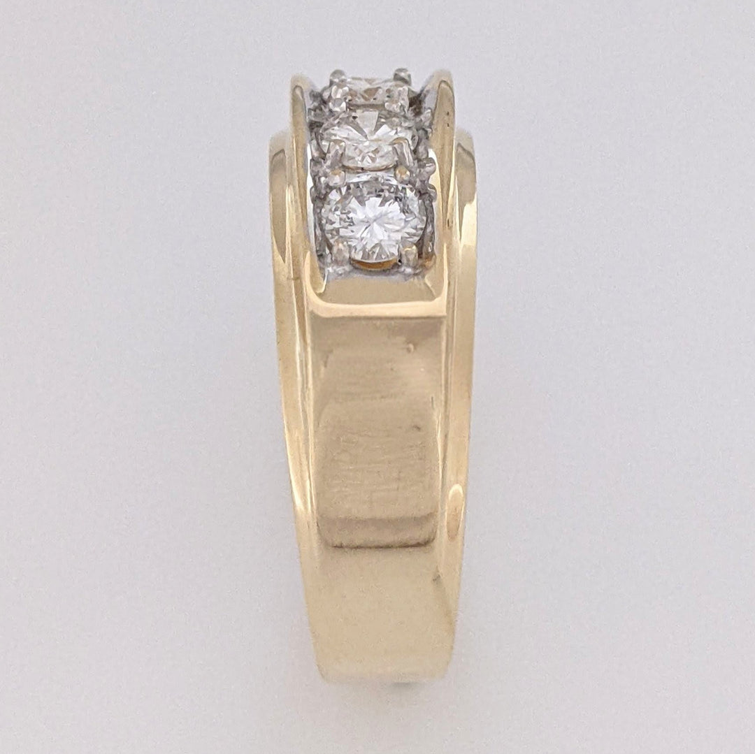 14K .95 CARAT TOTAL WEIGHT I1 H DIAMOND ROUND (5) ESTATE BAND 9.6 GRAMS