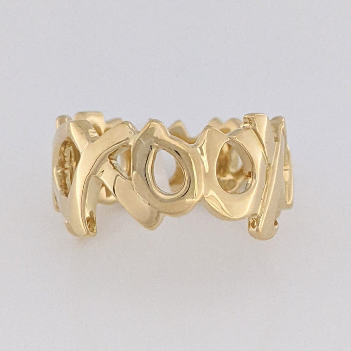 18K TIFFANANY & CO HUGS AND KISSES PALOMA PICASSO ESTATE BAND 7.5 GRAMS