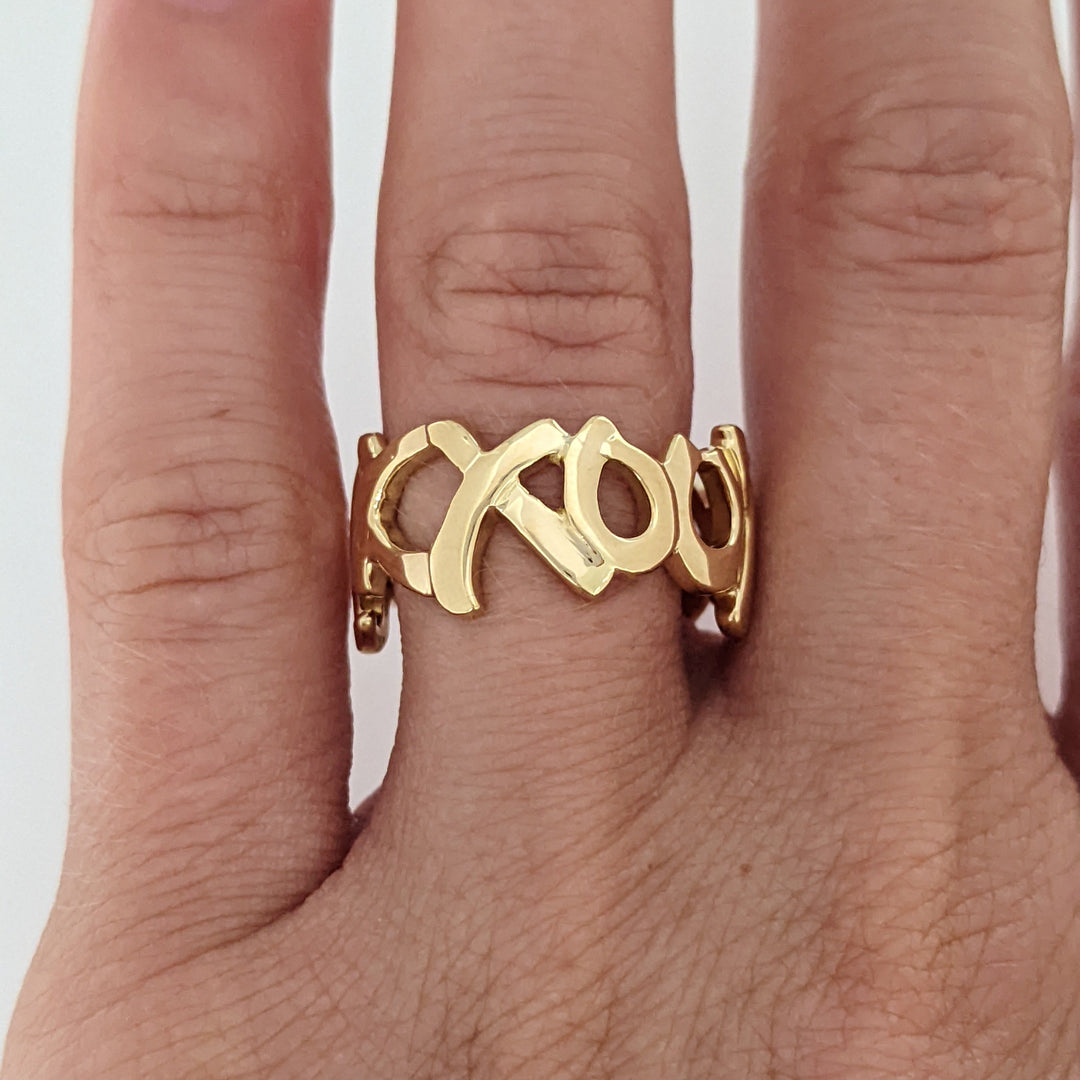 18K TIFFANANY & CO HUGS AND KISSES PALOMA PICASSO ESTATE BAND 7.5 GRAMS