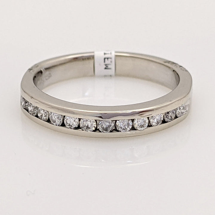14K WHITE .24 CARAT TOTAL WEIGHT I1 I DIAMOND ROUND (12) ESTATE CHANNEL SET BAND 2.8 GRAMS
