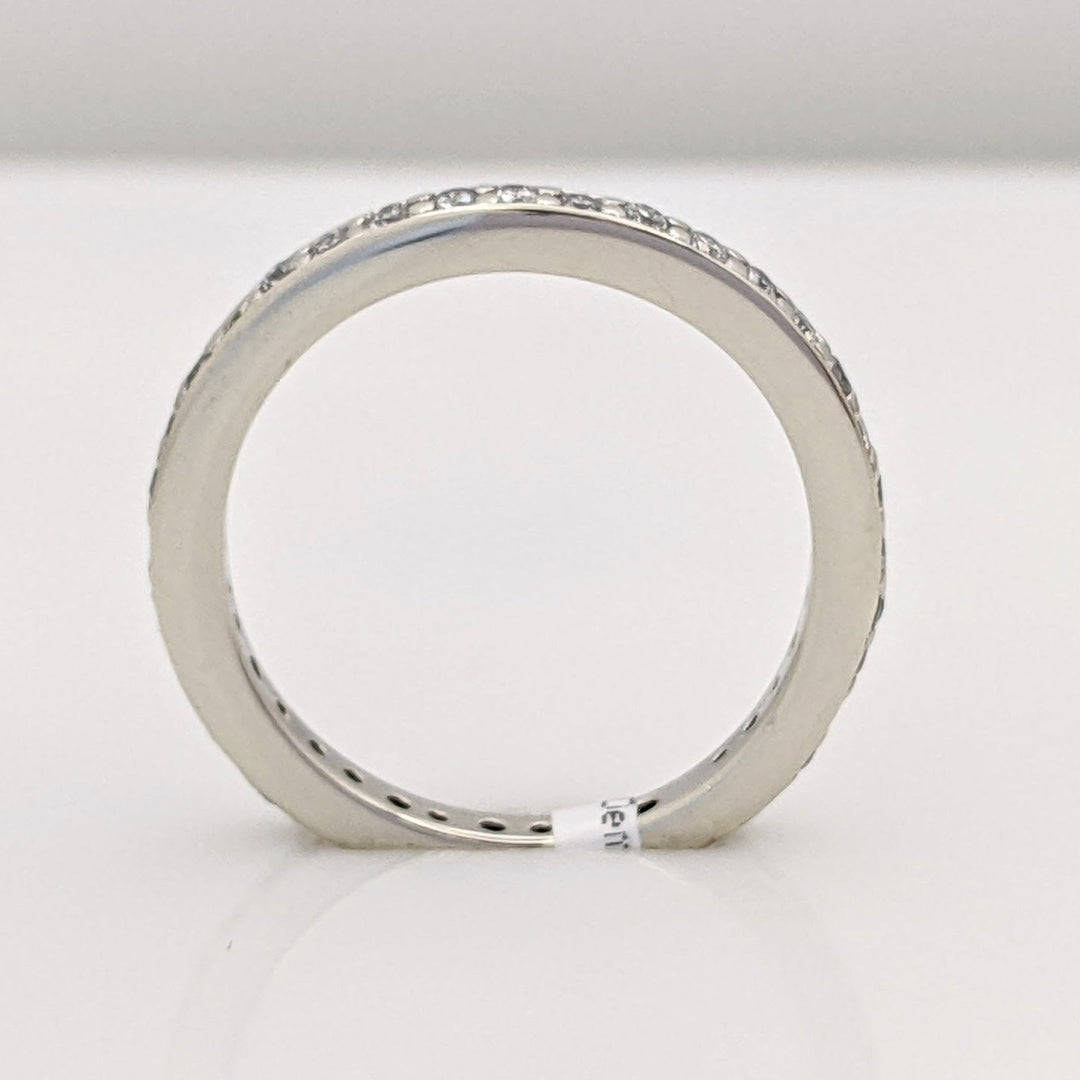 14K WHITE .37 CARAT TOTAL WIEGHT I1 I DIAMOND ROUND (37) ESTATE ETERNITY PRONG BAND 2.2 GRAMS