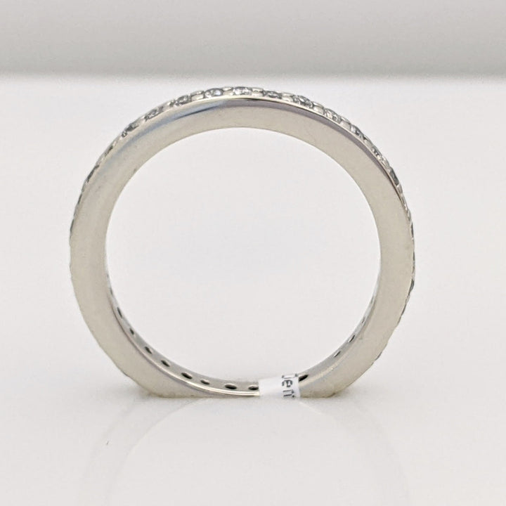 14K WHITE .37 CARAT TOTAL WIEGHT I1 I DIAMOND ROUND (37) ESTATE ETERNITY PRONG BAND 2.2 GRAMS