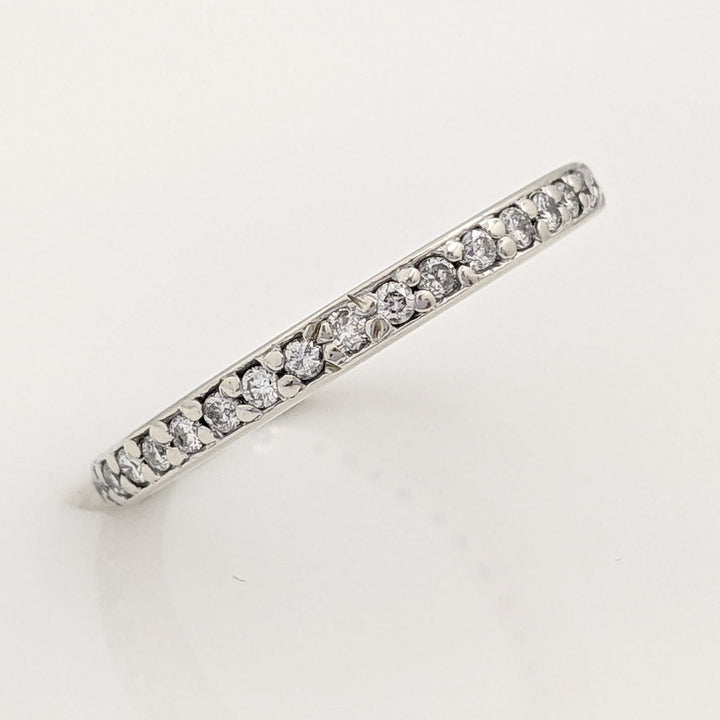 14K WHITE .37 CARAT TOTAL WIEGHT I1 I DIAMOND ROUND (37) ESTATE ETERNITY PRONG BAND 2.2 GRAMS
