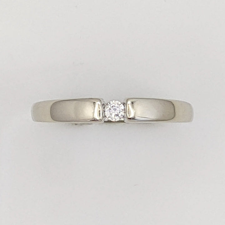 10K WHITE .06 CARAT TOTAL SI2 I DIAMOND ROUND ESTATE RING 2.2 GRAMS