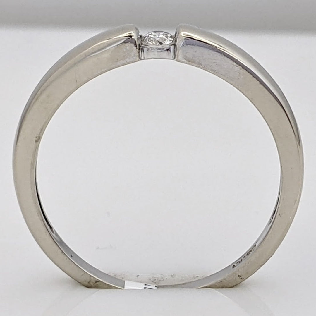 10K WHITE .06 CARAT TOTAL SI2 I DIAMOND ROUND ESTATE RING 2.2 GRAMS
