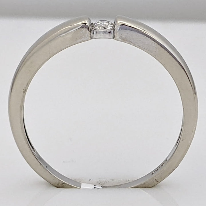 10K WHITE .06 CARAT TOTAL SI2 I DIAMOND ROUND ESTATE RING 2.2 GRAMS