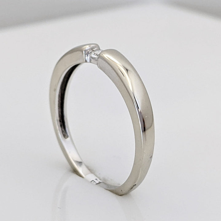 10K WHITE .06 CARAT TOTAL SI2 I DIAMOND ROUND ESTATE RING 2.2 GRAMS