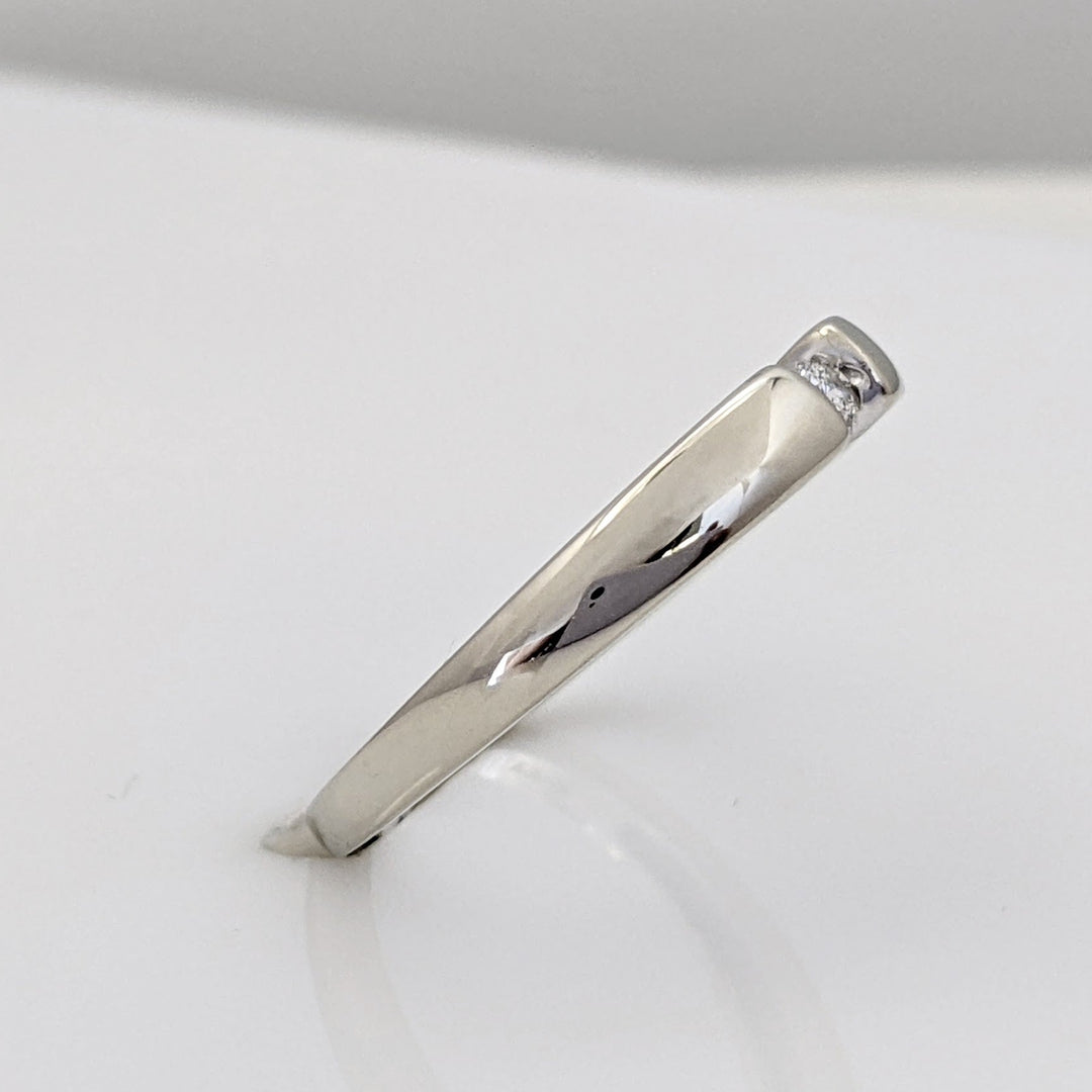 10K WHITE .06 CARAT TOTAL SI2 I DIAMOND ROUND ESTATE RING 2.2 GRAMS