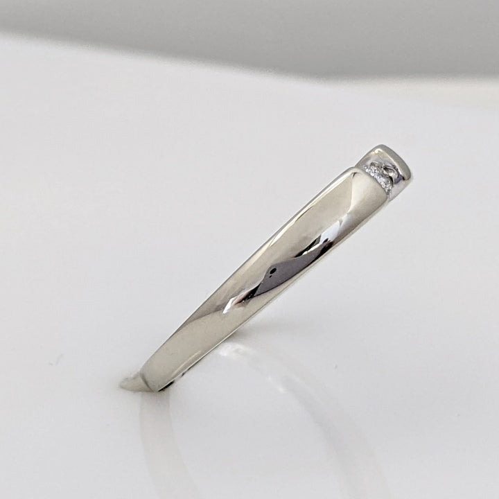 10K WHITE .06 CARAT TOTAL SI2 I DIAMOND ROUND ESTATE RING 2.2 GRAMS