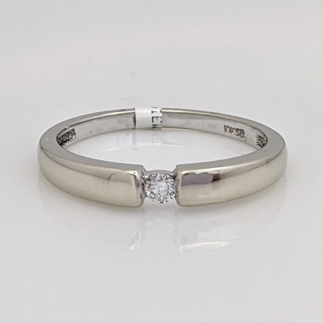 10K WHITE .06 CARAT TOTAL SI2 I DIAMOND ROUND ESTATE RING 2.2 GRAMS