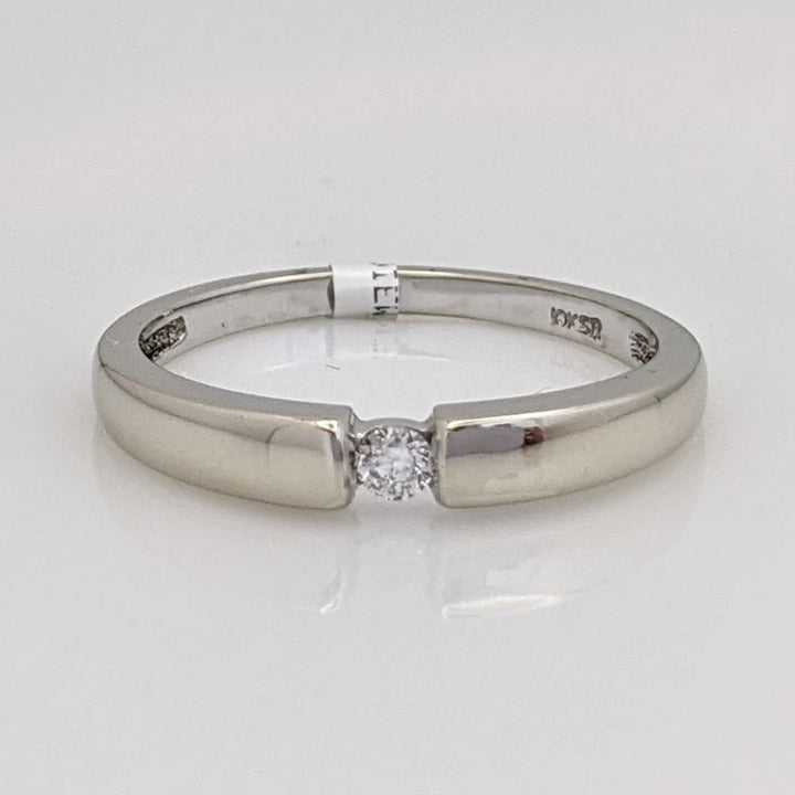 10K WHITE .06 CARAT TOTAL SI2 I DIAMOND ROUND ESTATE RING 2.2 GRAMS