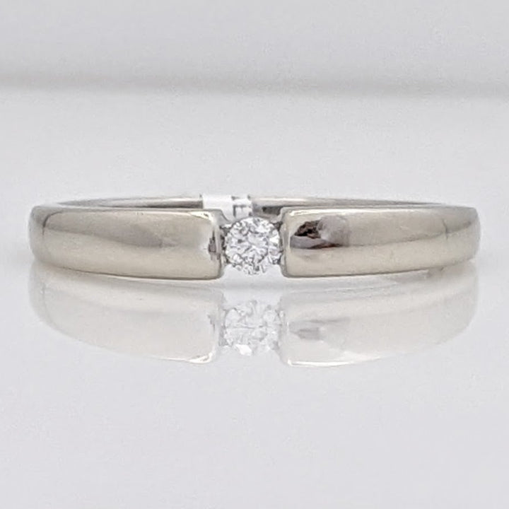 10K WHITE .06 CARAT TOTAL SI2 I DIAMOND ROUND ESTATE RING 2.2 GRAMS