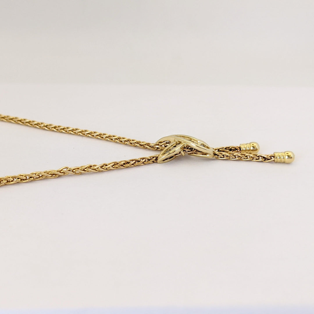 14K .20 CARAT TOTAL WEIGHT DIAMOND ROUND (13) "X"CHANNEL ESTATE NECKLACE 7.0 GRAMS