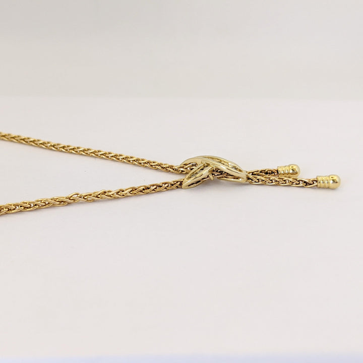 14K .20 CARAT TOTAL WEIGHT DIAMOND ROUND (13) "X"CHANNEL ESTATE NECKLACE 7.0 GRAMS