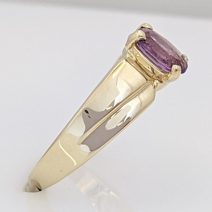 14K AMETHYST OVAL 5X7 ESTATE RING 2.2 GRAMS