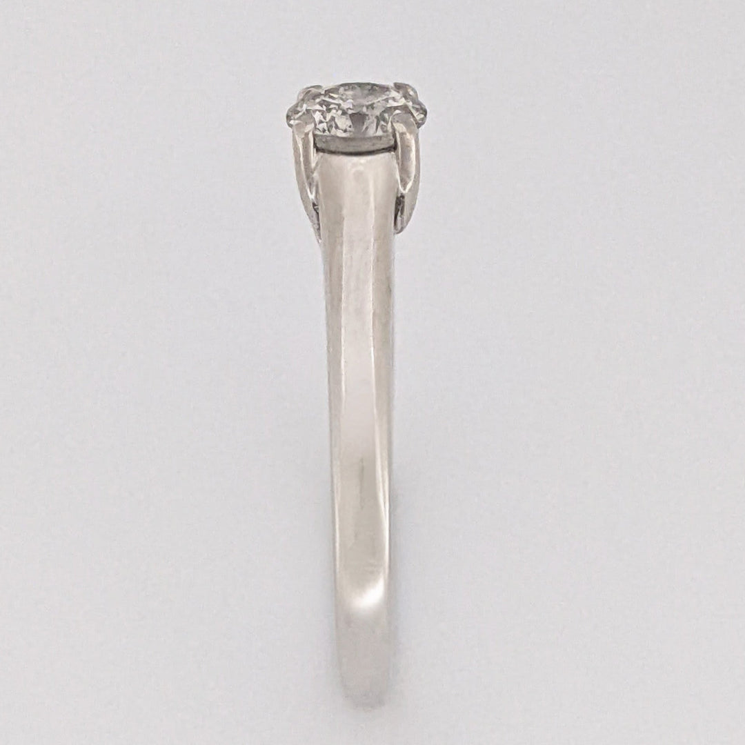 14K WHITE .40 CARAT TOTAL I1 H DIAMOND ROUND ESTATE SOLITAIRE RING 1.9 GRAMS