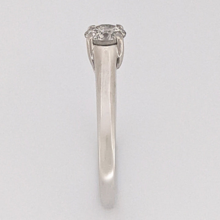 14K WHITE .40 CARAT TOTAL I1 H DIAMOND ROUND ESTATE SOLITAIRE RING 1.9 GRAMS