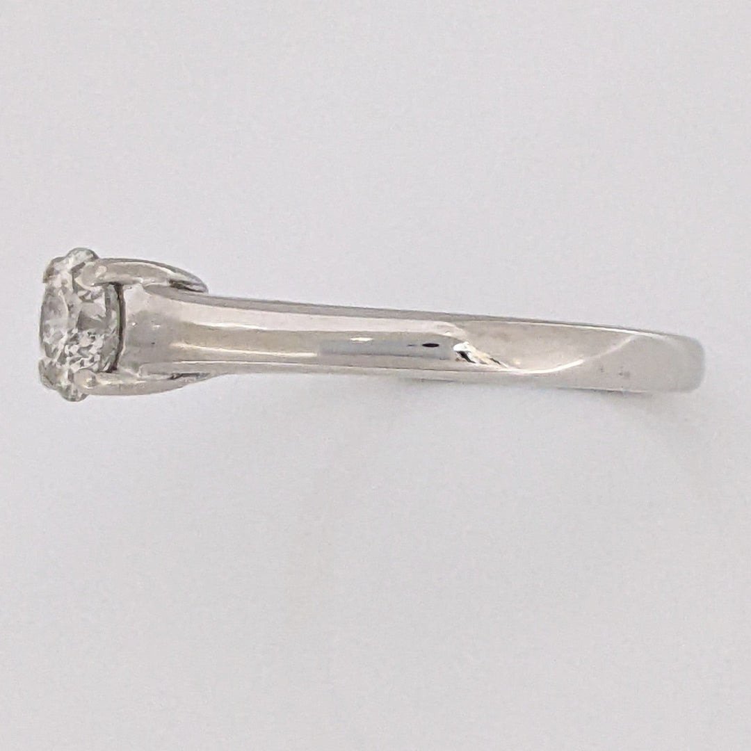 14K WHITE .40 CARAT TOTAL I1 H DIAMOND ROUND ESTATE SOLITAIRE RING 1.9 GRAMS