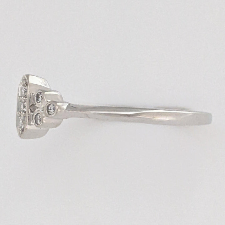 10K WHITE .10 CARAT TOTAL WEIGHT I1 G DIAMOND ROUND (9) ESTATE FASHION RING 1.6 GRAMS