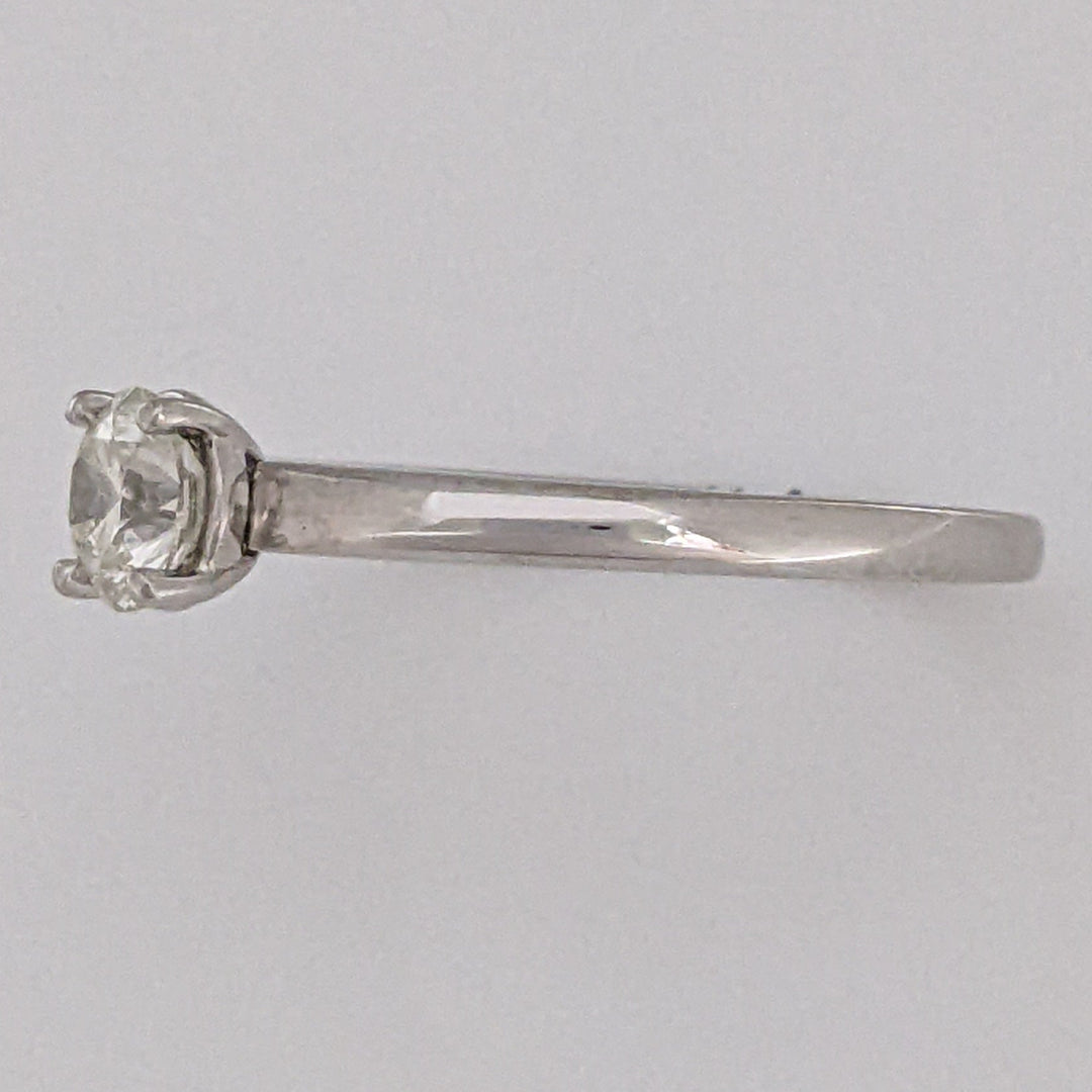 14K WHITE .51 CARAT TOTAL SI2 K DIAMOND ROUND ESTATE SOLITAIRE RING 2.3 GRAMS