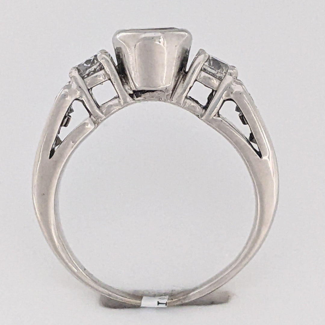 14K WHITE 2.11 CARAT TOTAL WEIGHT SI2-I1 H DIAMOND ROUND (9) ESTATE RING 5.9 GRAMS
