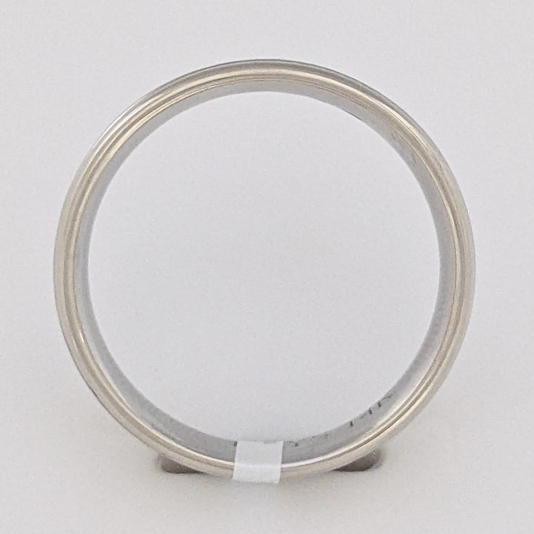 14K WHITE .25 CARAT TOTAL WEIGHT SI2 H DIAMOND ROUND (5) ESTATE CHANNEL SET BAND 6.4 GRAMS