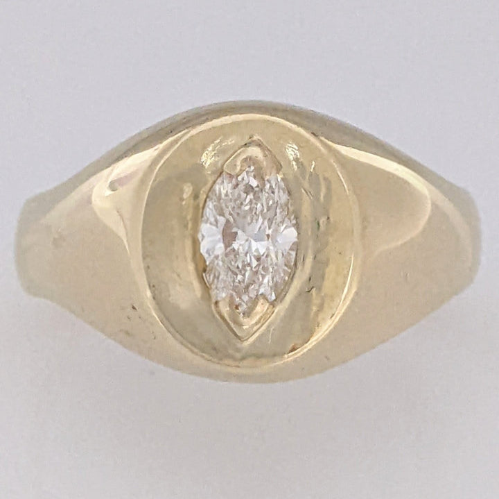 14K .60 CARAT TOTAL VS2 K DIAMOND MARQUISE ESTATE RING 8.4 GRAMS