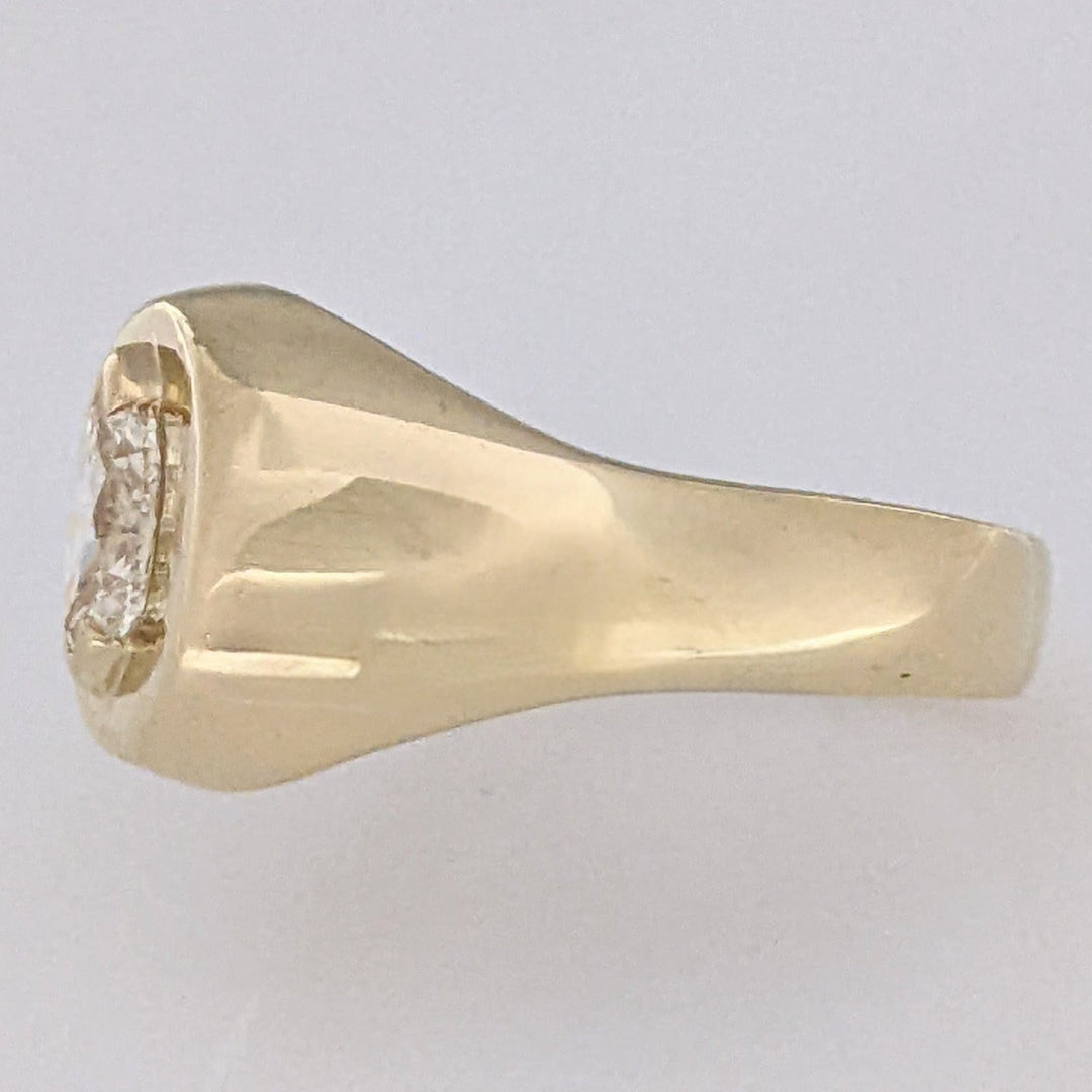 14K .60 CARAT TOTAL VS2 K DIAMOND MARQUISE ESTATE RING 8.4 GRAMS