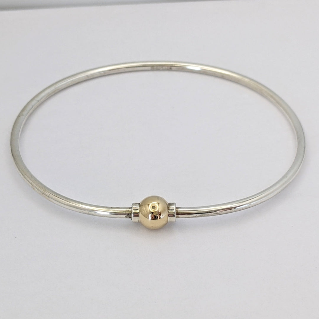 STERLING SILVER/14K CAPE COD BALL ESTATE BRACELET 12.4 GRAMS