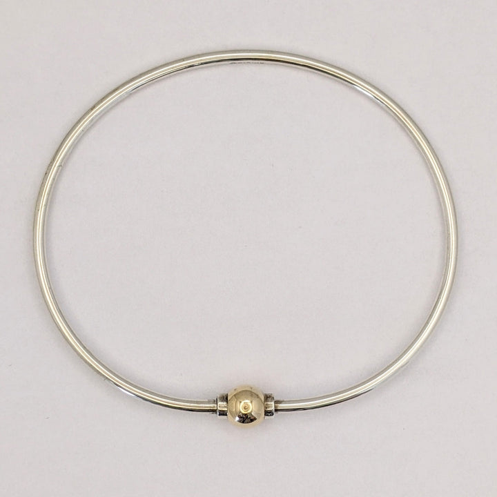 STERLING SILVER/14K CAPE COD BALL ESTATE BRACELET 12.4 GRAMS