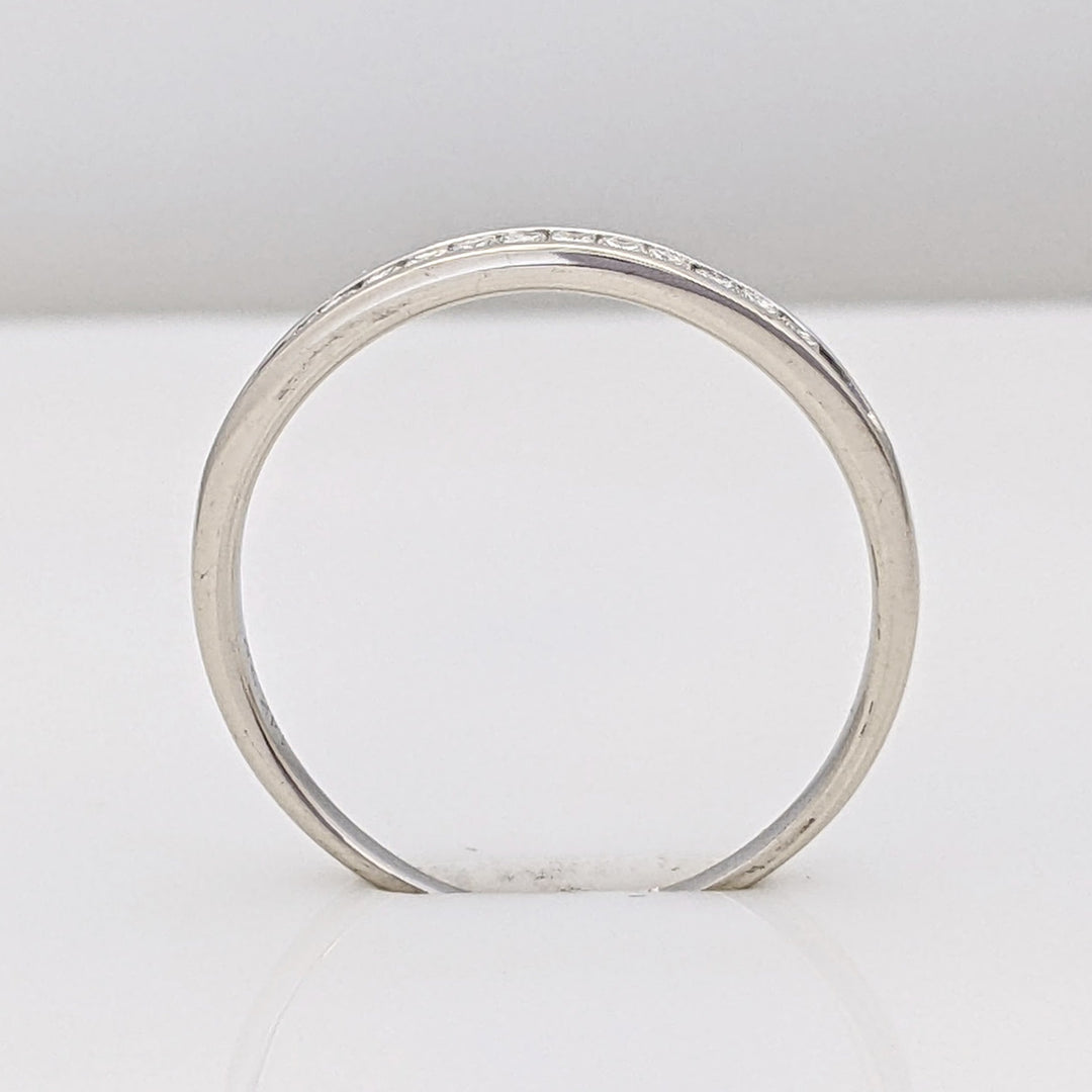 14K WHITE .23 CARAT TOTAL WEIGHT SI1 I DIAMOND PRINCESS CUT (12) ESTATE CHANNEL BAND 1.8 GRAMS