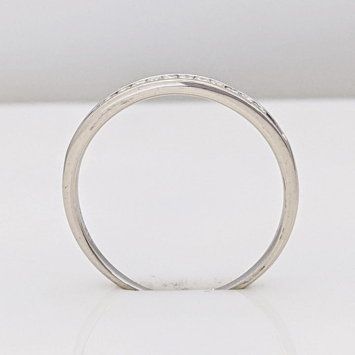 14K WHITE .23 CARAT TOTAL WEIGHT SI1 I DIAMOND PRINCESS CUT (12) ESTATE CHANNEL BAND 1.8 GRAMS