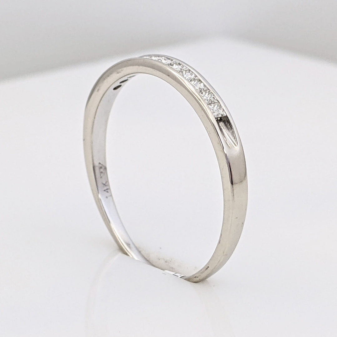 14K WHITE .23 CARAT TOTAL WEIGHT SI1 I DIAMOND PRINCESS CUT (12) ESTATE CHANNEL BAND 1.8 GRAMS