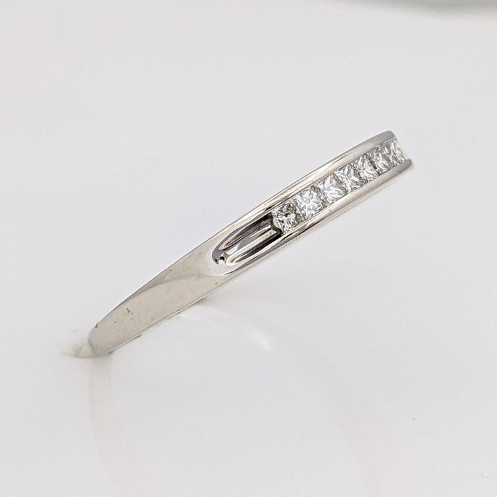 14K WHITE .23 CARAT TOTAL WEIGHT SI1 I DIAMOND PRINCESS CUT (12) ESTATE CHANNEL BAND 1.8 GRAMS
